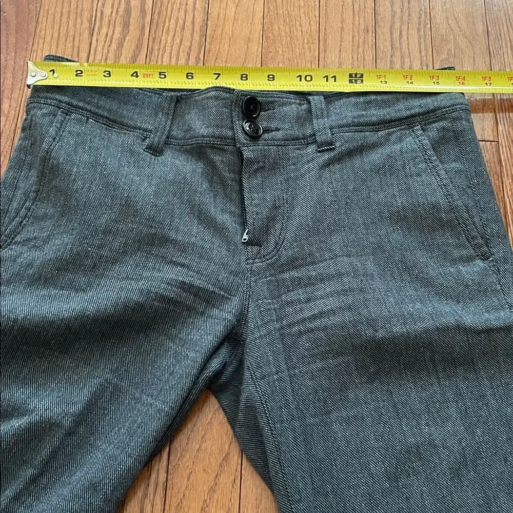7 For All Mankind Gray Knit Low Rise Flared Wide Leg Trouser Sz 30